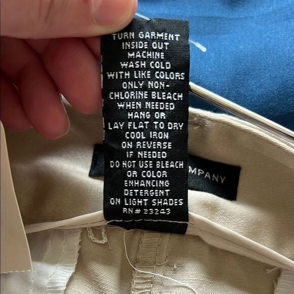 Cream Chinos with Straight Leg and Flat Front - Picture 3 of 7